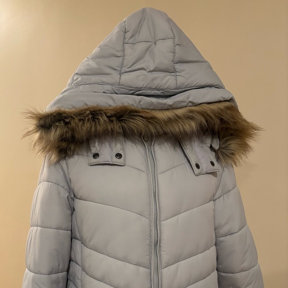 LL Bean Long Quilted Ultra Light Puffer Coat Gray Size XL - Picture 4 of 7